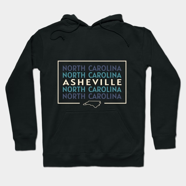 Asheville, NC Geometric Repeater Hoodie by nonbeenarydesigns